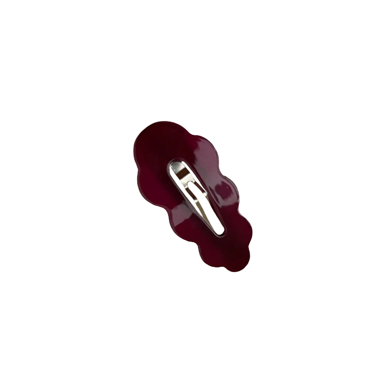 'Ines' Resin Hair Clip in Maroon