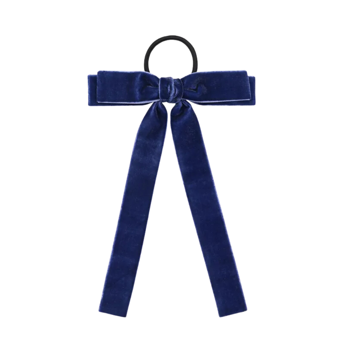 'Margot' Velvet Hair Bow in Navy Blue