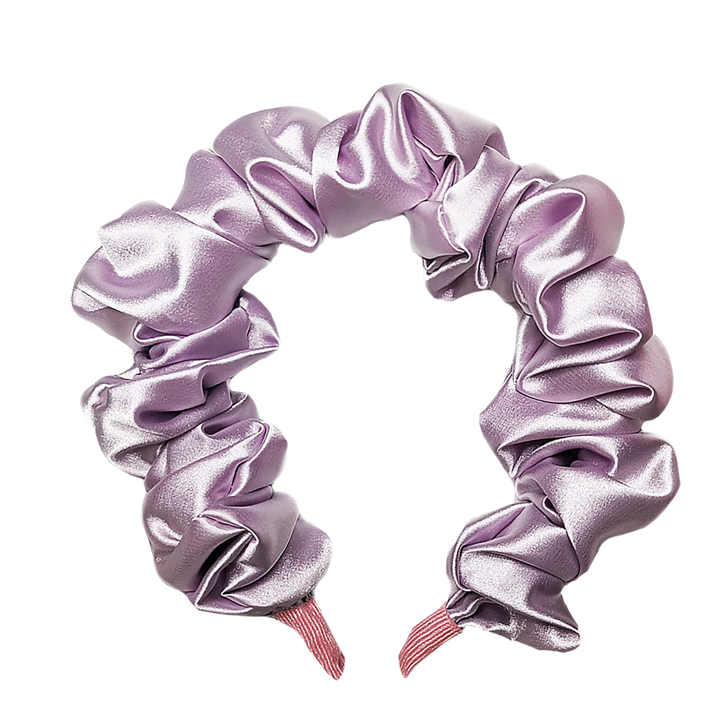 Ruffle Satin 'Frou-Frou' Headband in Lilac