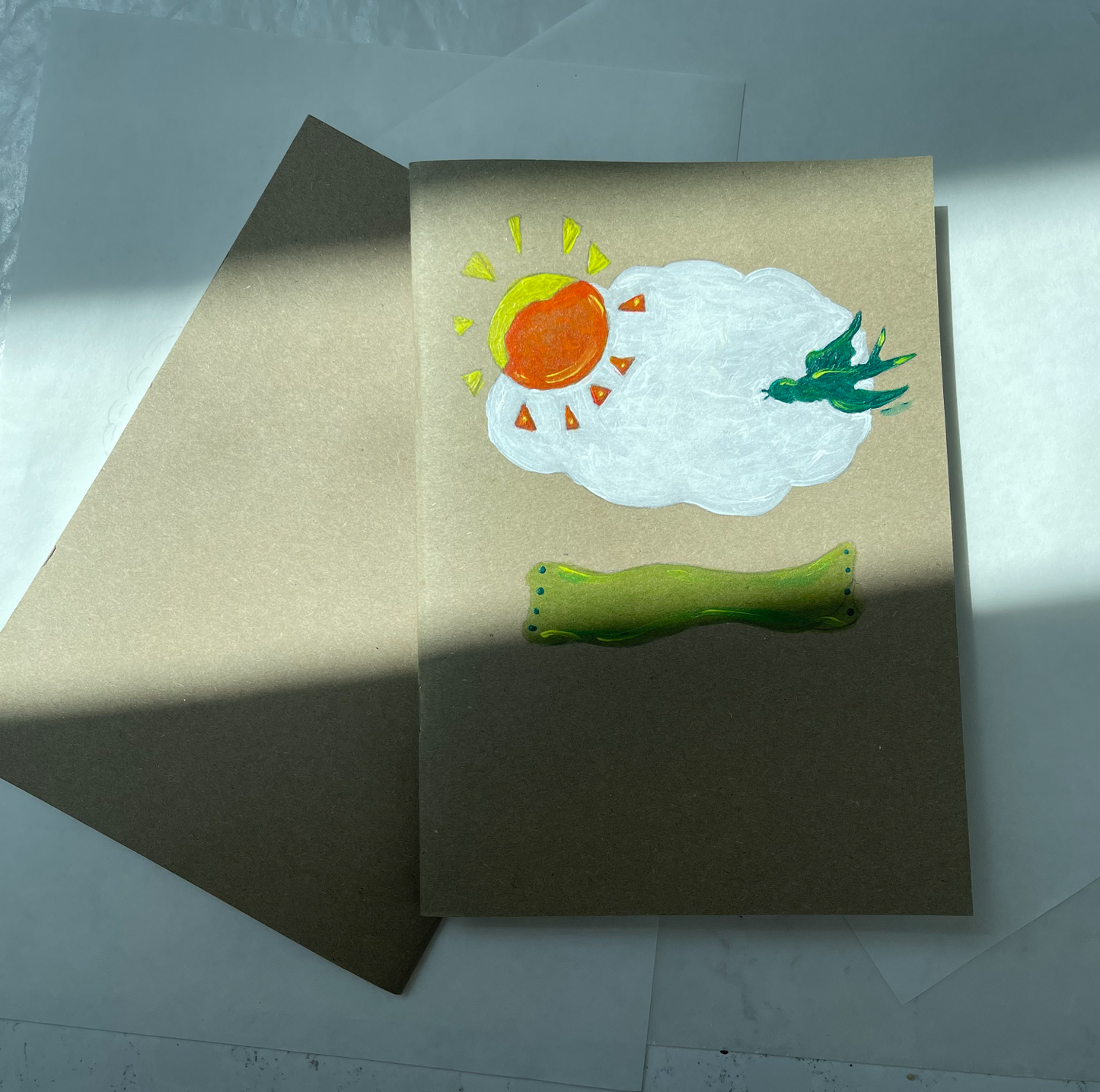 Hand-Painted 'Nelle Nuvole' Journal