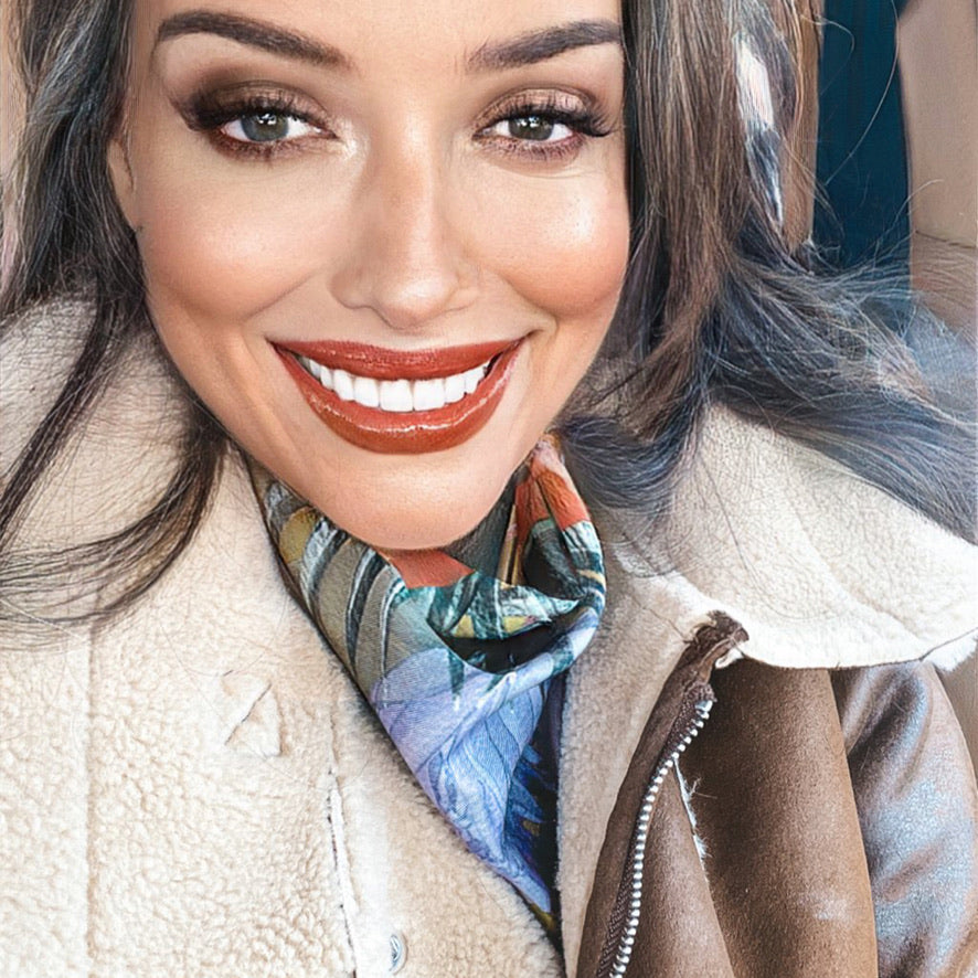 'A Trip to the Tropics' Silk Neck Scarf