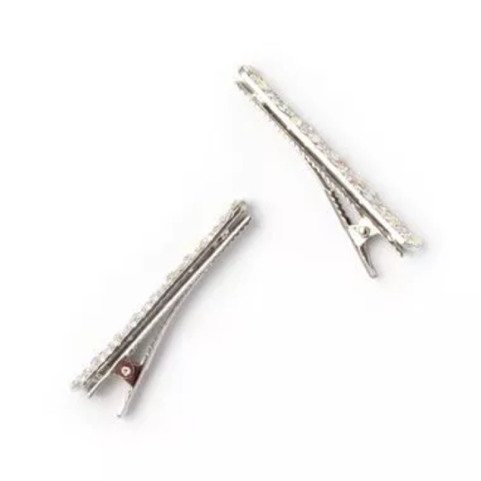 'Alexia' Silver Diamante Clip