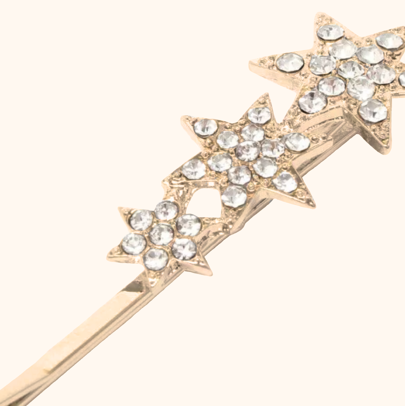 'Tre Stelle' Gold and Diamanté Duo Grips