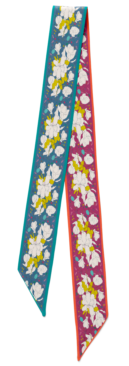 'I Fiori' Silk Twilly Scarf