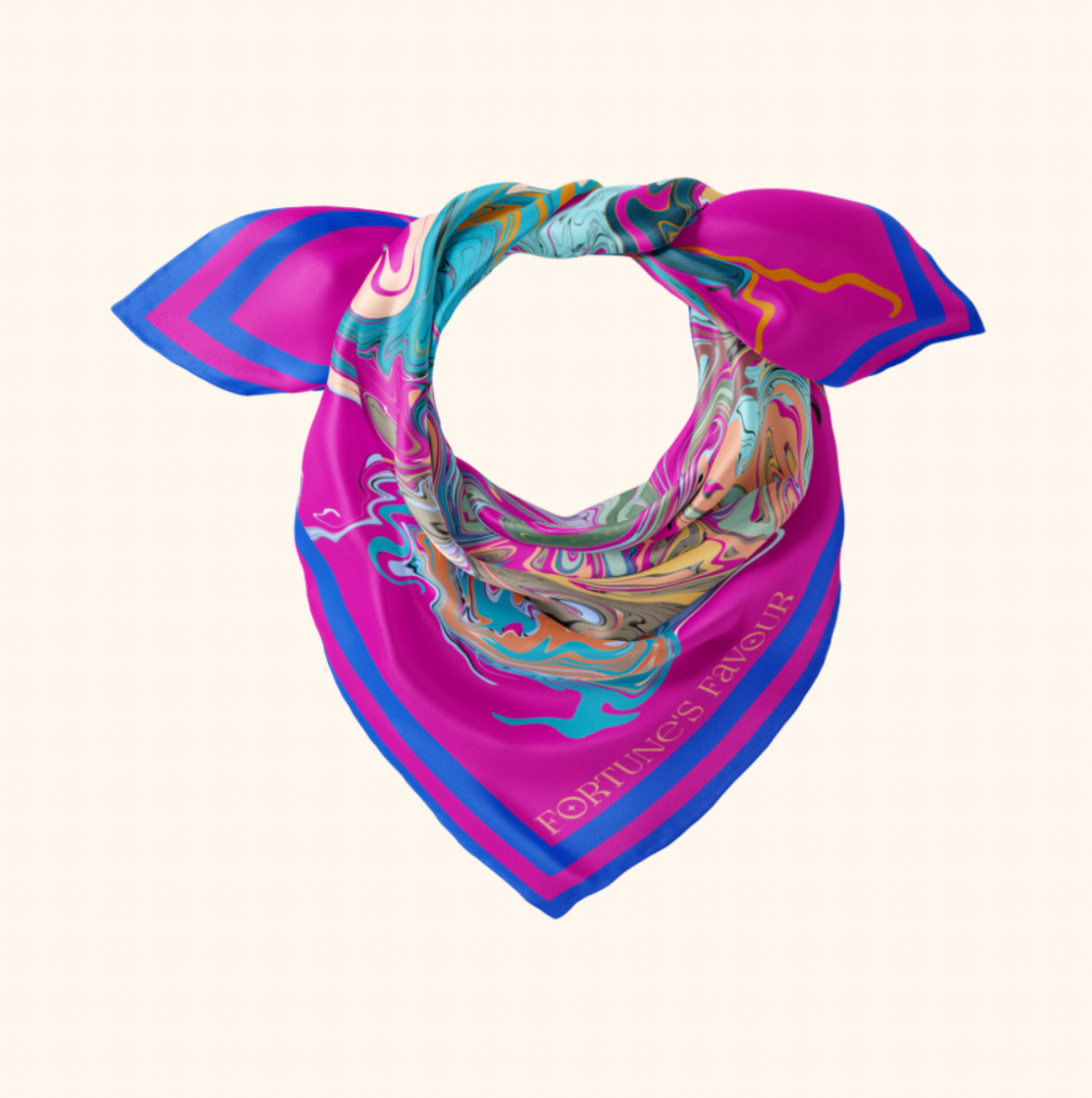 'Marmo' Silk Square Scarf - Main Image