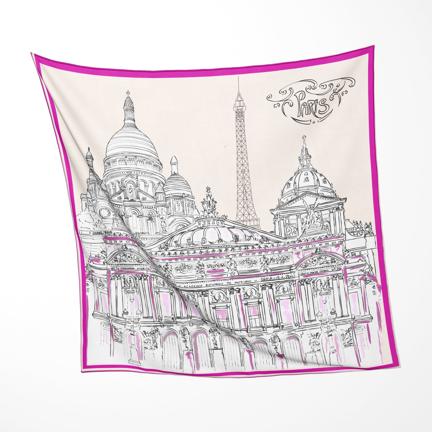 'Opera in Paris' Silk Square Scarf