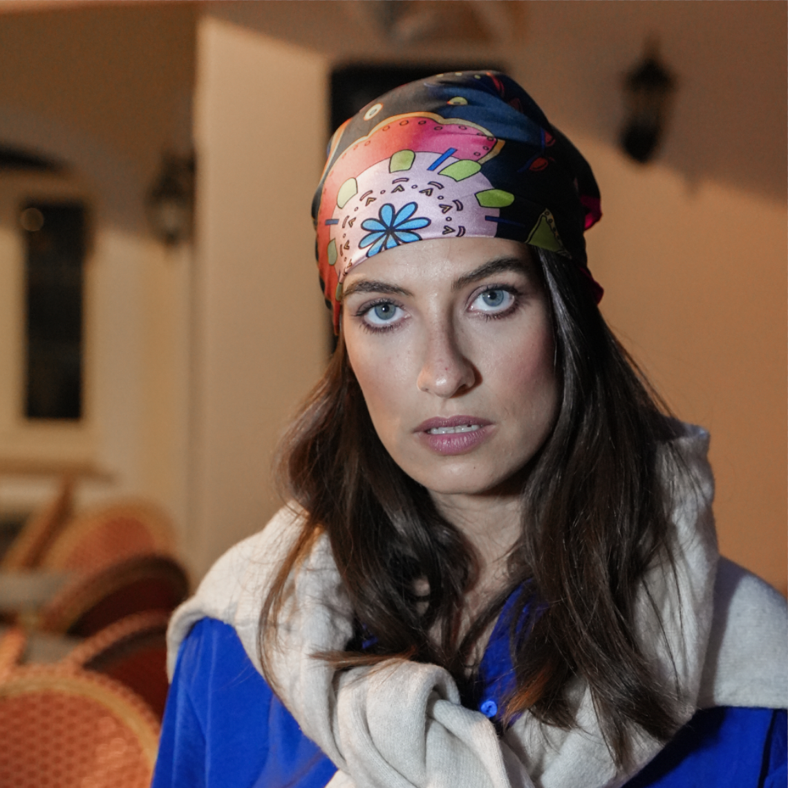 'Neon Batik' Silk Square Scarf