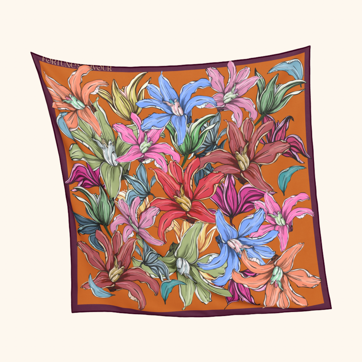 'Maximalist' Silk Square Scarf