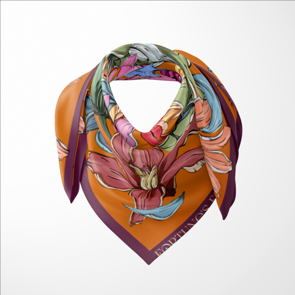 'Maximalist' Silk Square Scarf