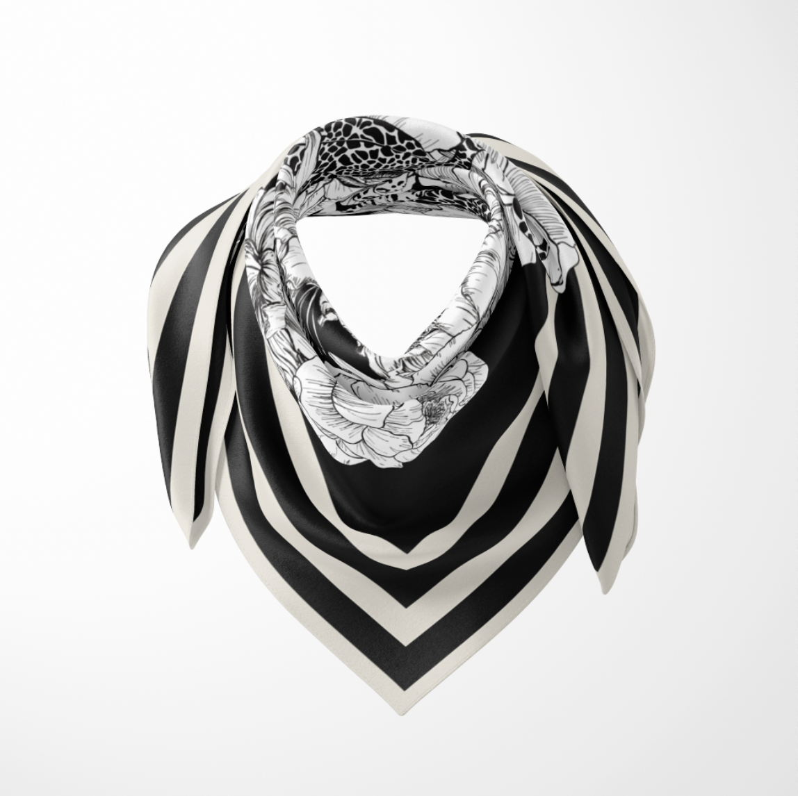 'Leopardi Nascosti' Silk Square Scarf
