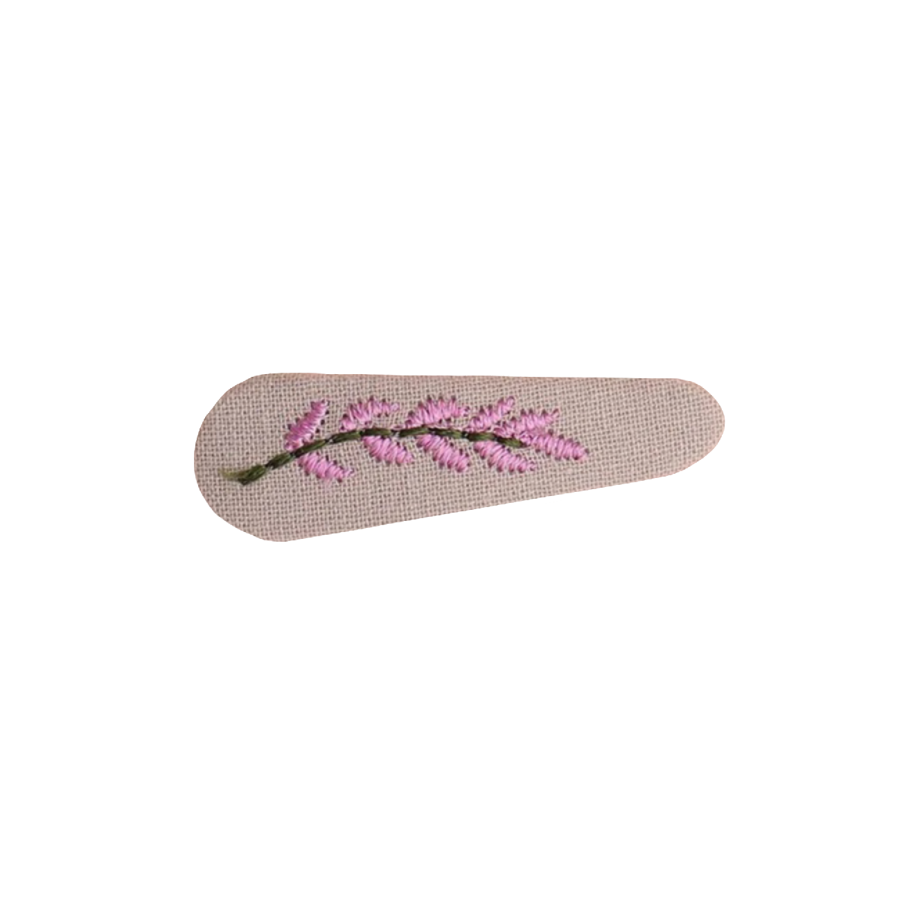 'Embroidered Flower' Hair Clip in Mauve and Lilac