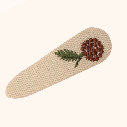 autumn embroidered hair clip by fortunes favour