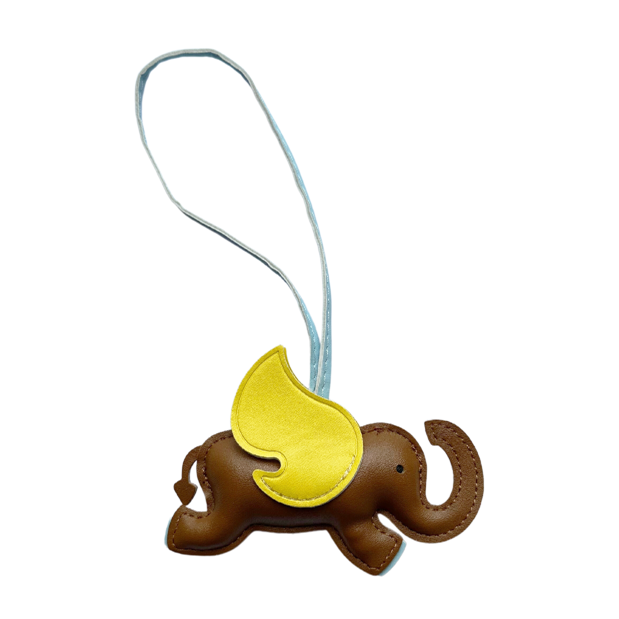 'Elefante Volante' Key Chain/ Bag Charm in Yellow and Brown