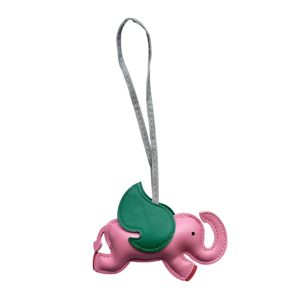 'Elefante Volante' Key Chain/ Bag Charm in Pink and Green