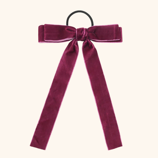 Oversized Bordeaux burgundy bow hairband
