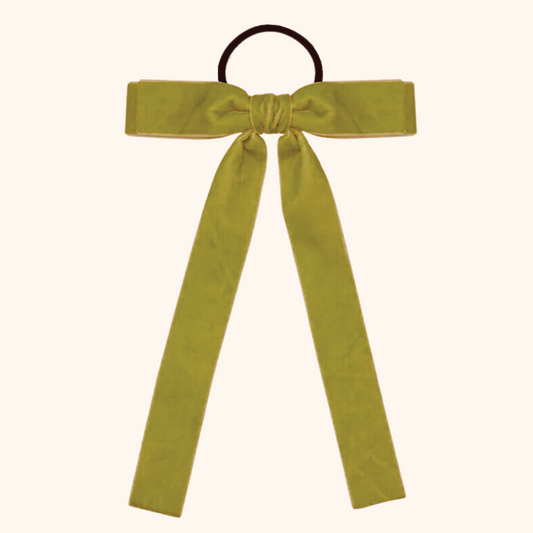 Oversized velvet Olive green bow hairband