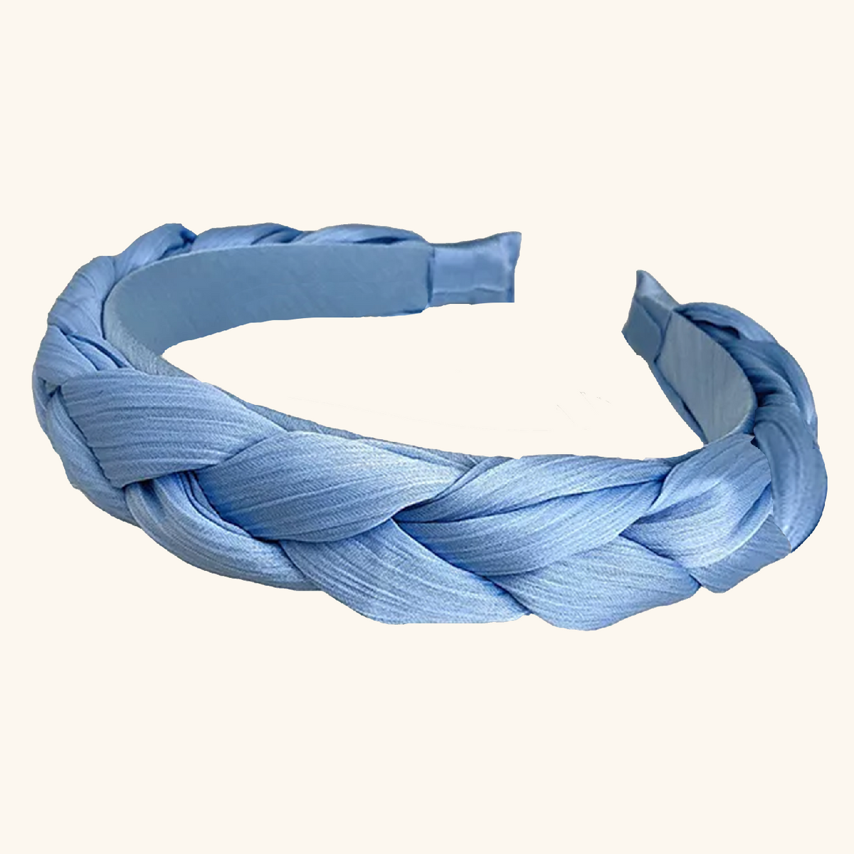 6382 Hair Band, Light Grey Blue, Comfortable U-shaped Headband , Designed Blue Leather Headband main image 2