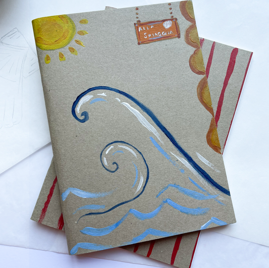 Alla Spiaggia Hand Painted Notebook