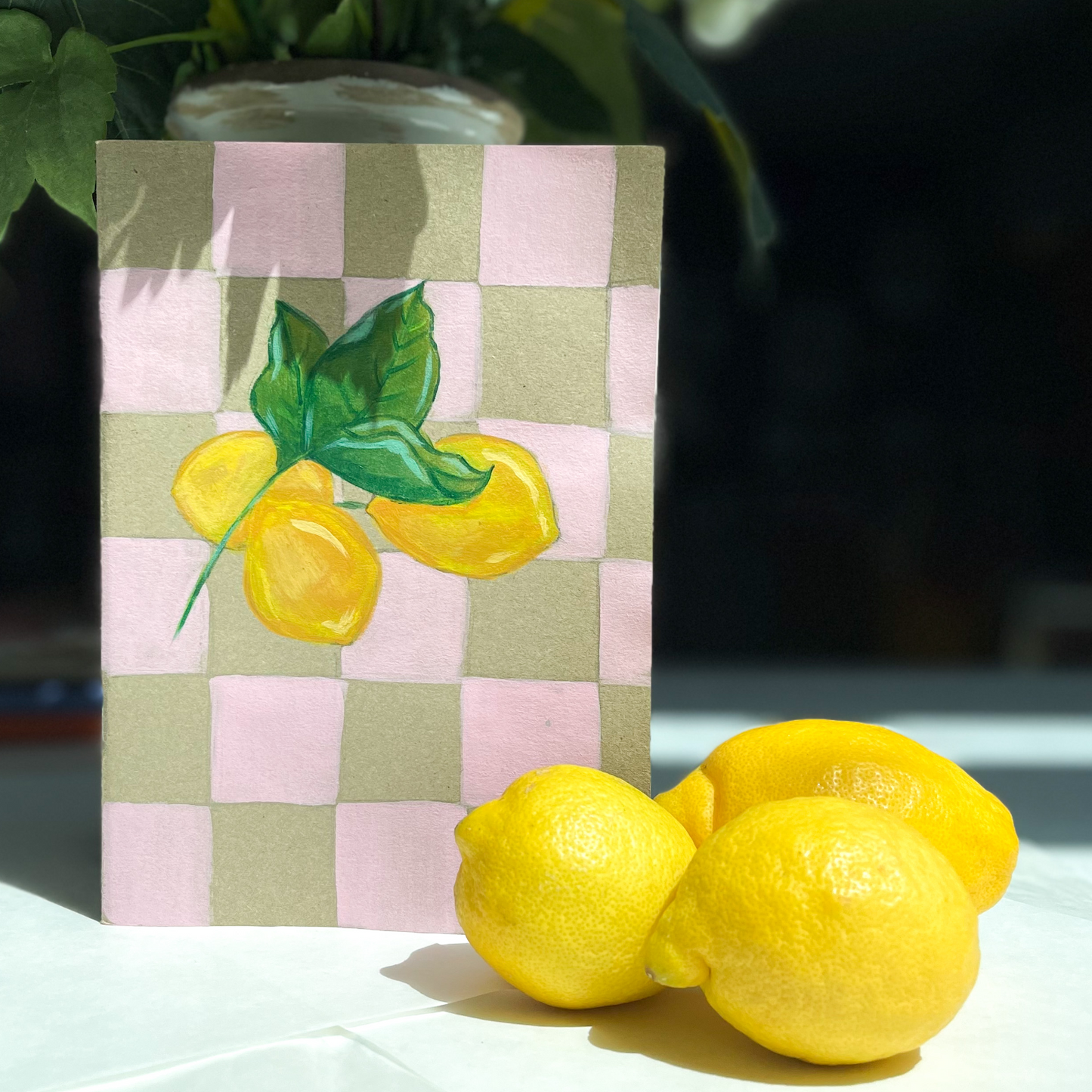 Hand-Painted Lemons Notebook 