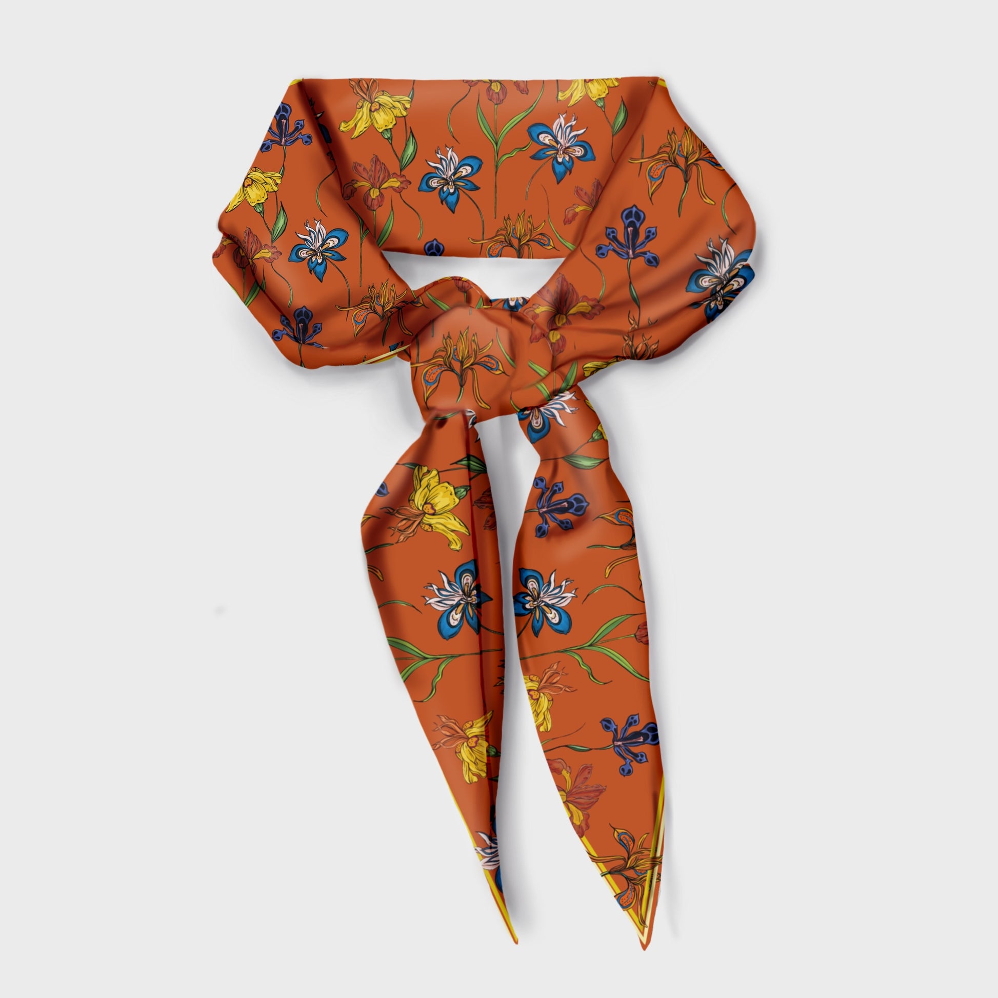 vintage botanical silk scarf
