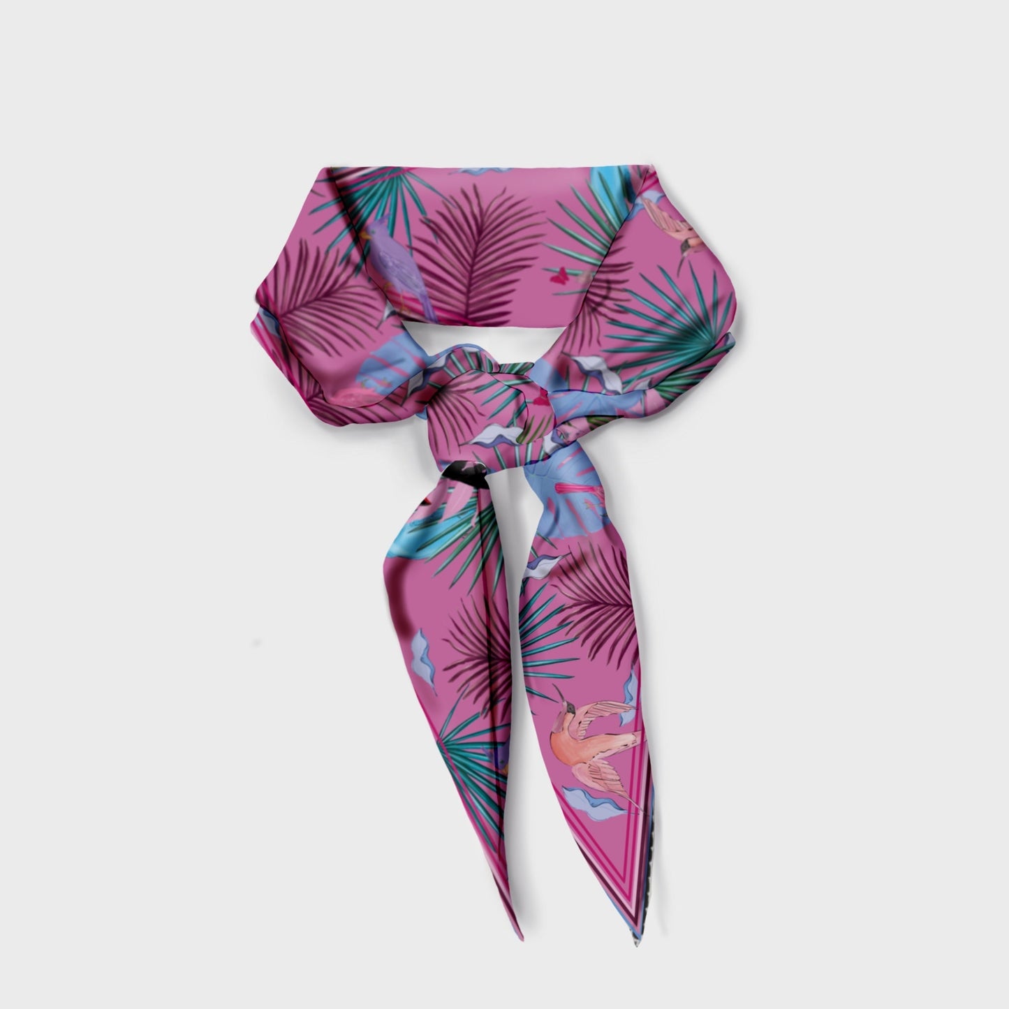 Fortune's Favour Pink Paradiso Silk Diamond Scarf