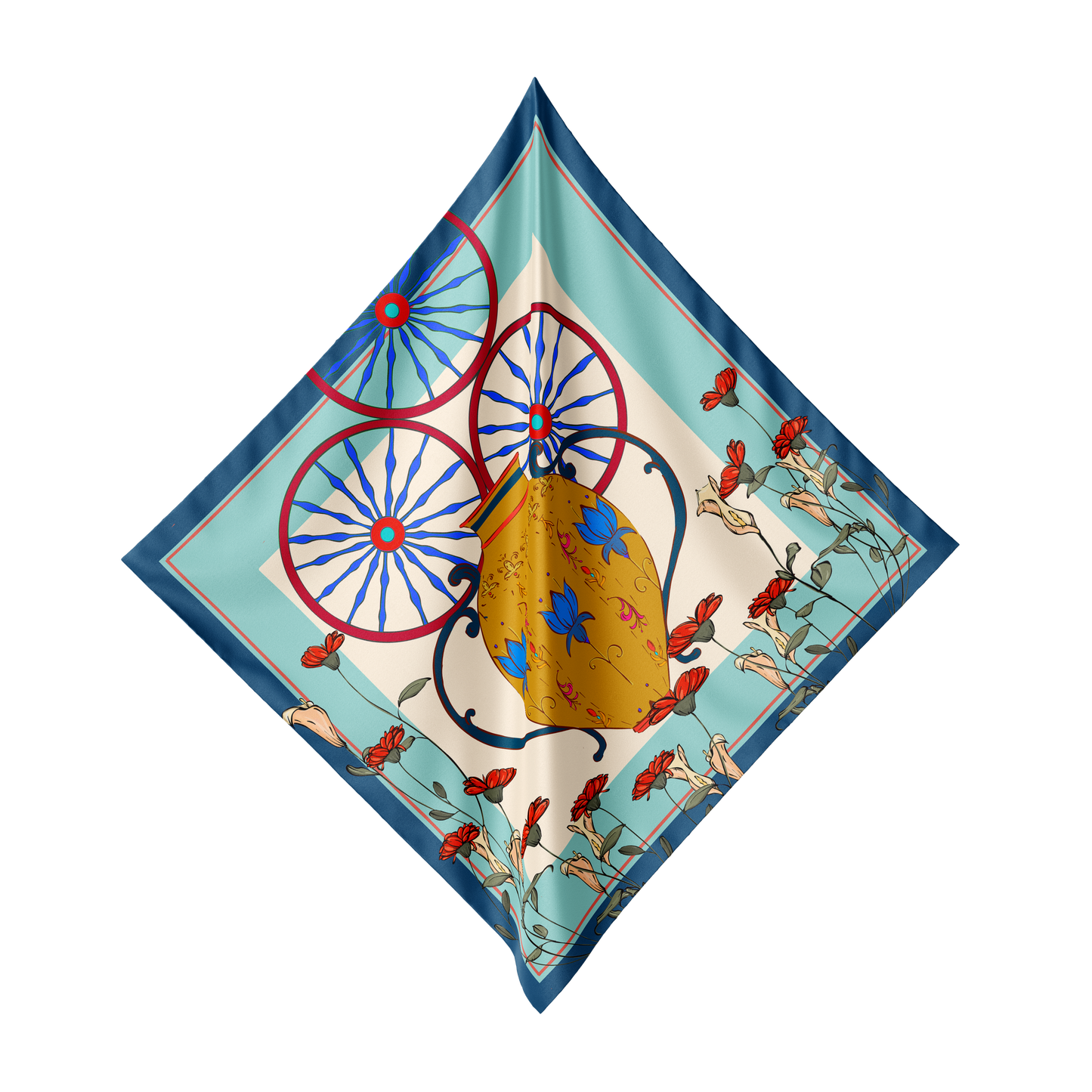 'Isole' Silk Square Scarf