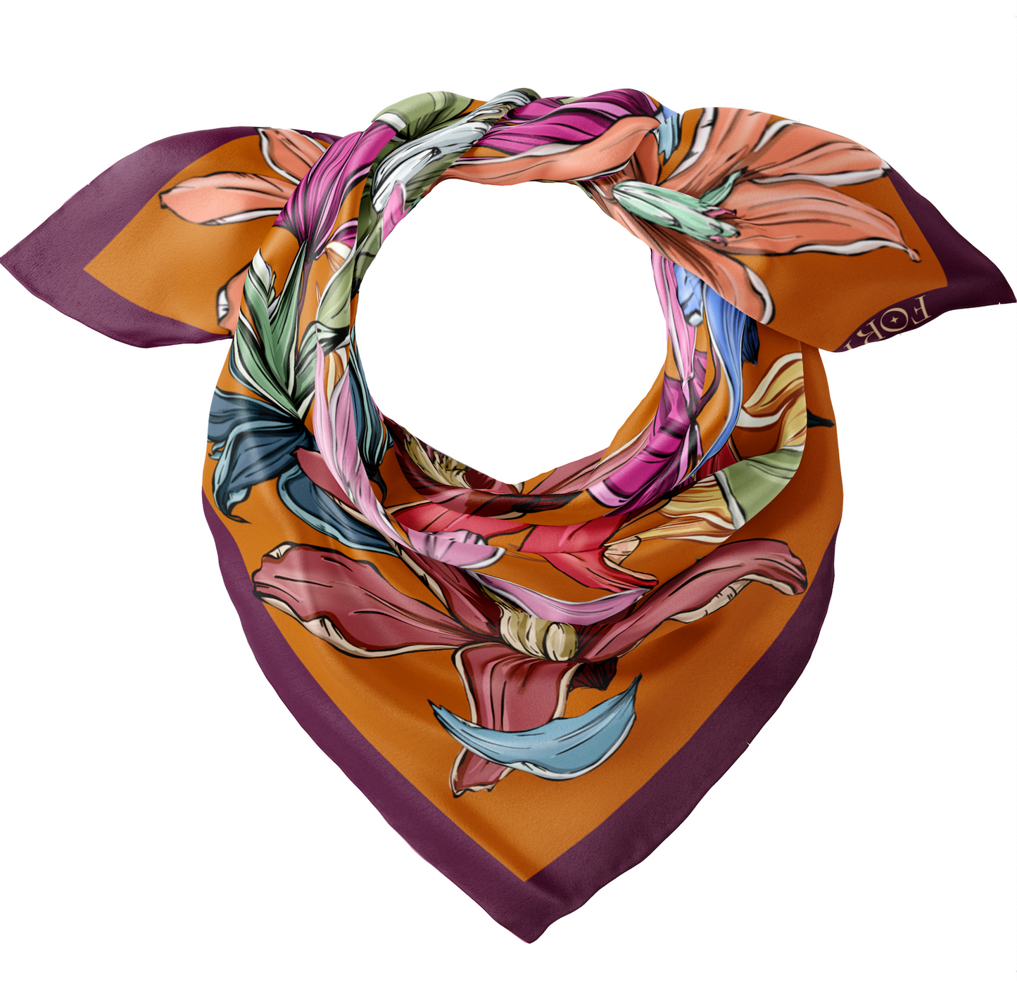 'Maximalist' Silk Square Scarf