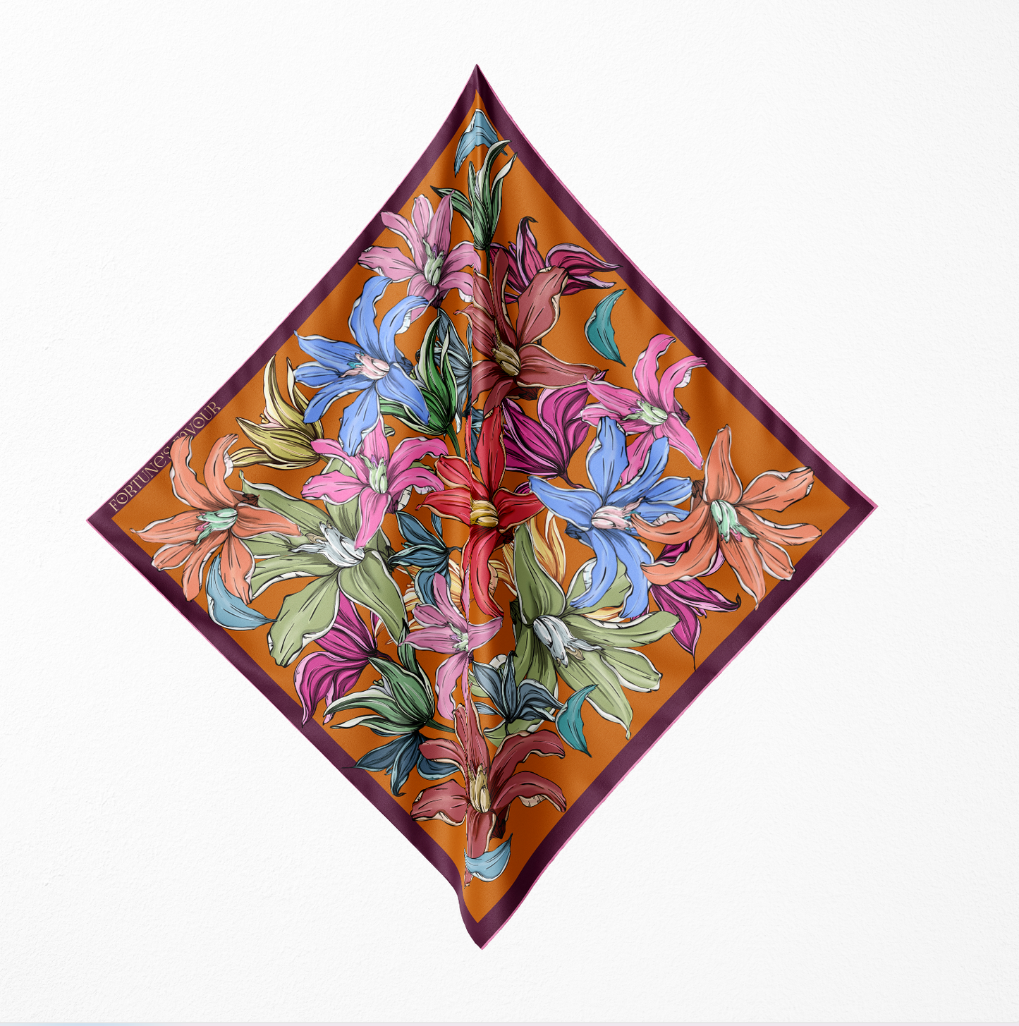 'Maximalist' Silk Square Scarf