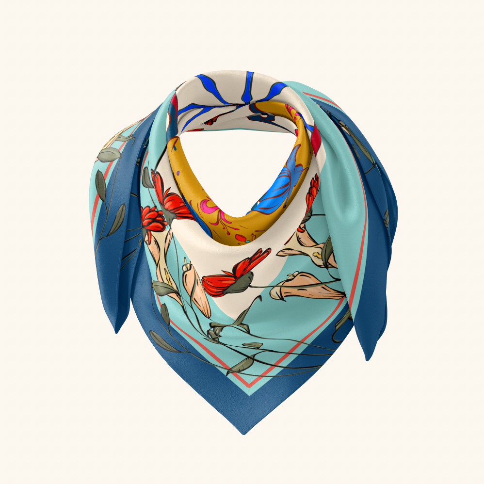 'Isole' Silk Square Scarf