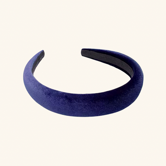 Velvet 'Versaille' Navy Headband